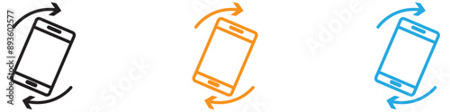rotate phone icon vector logo set collection for web app ui