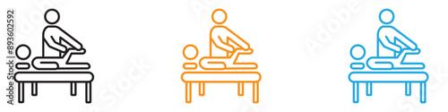 physiotherapy icon vector logo set collection for web app ui