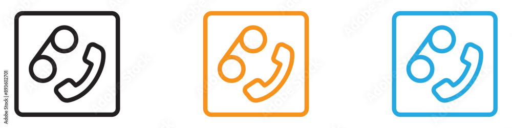 Voicemail icon vector logo set collection for web app ui Voicemail icon vector logo set collection for web app ui