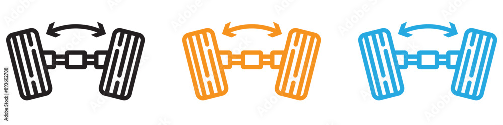 wheel alignment icon vector logo set collection for web app ui wheel alignment icon vector logo set collection for web app ui