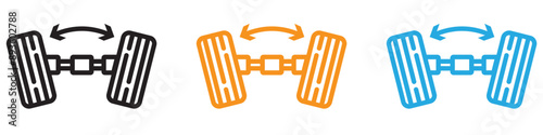 wheel alignment icon vector logo set collection for web app ui