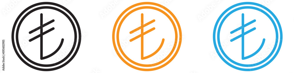 Turkish lira icon vector logo set collection for web app ui Turkish lira icon vector logo set collection for web app ui
