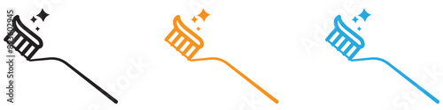 tooth brush icon vector logo set collection for web app ui