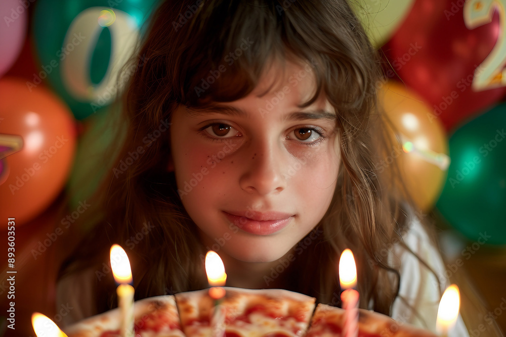 Birthday party with beautiful tasty cake and candles, full family kids pets friends, Generative AI Birthday party with beautiful tasty cake and candles, full family kids pets friends, Generative AI