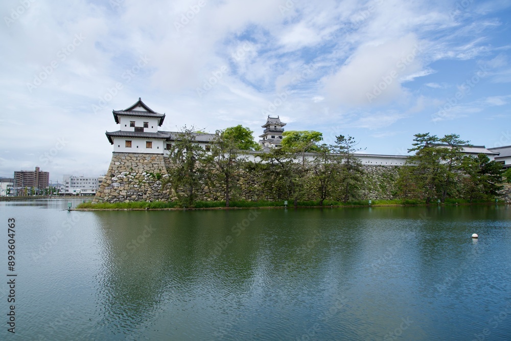 Scenery of Imabari Castle and moat Scenery of Imabari Castle and moat
