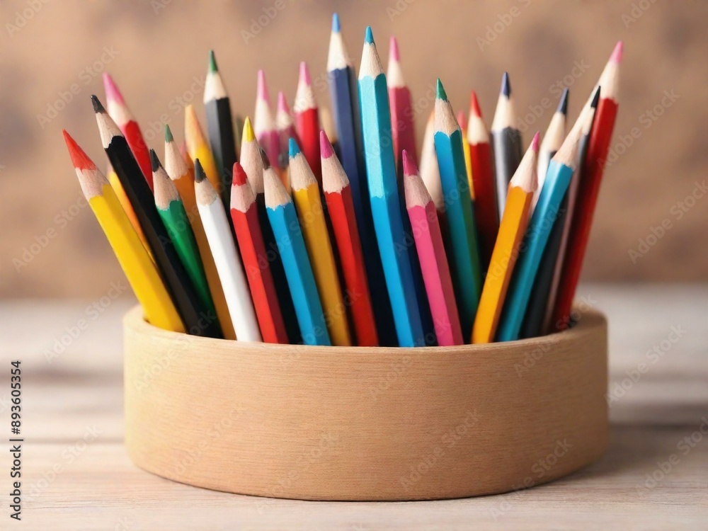 Fototapeta premium pencils in a cup