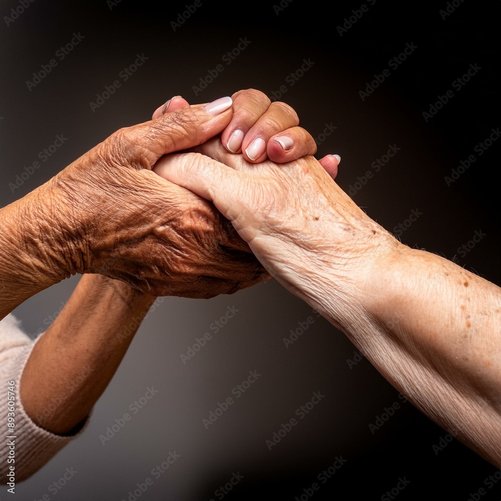 Fototapeta premium Solidarietà e aiuto tra persone anziane