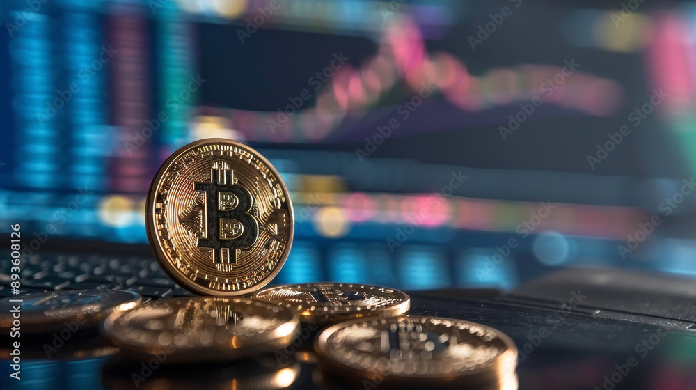 Concetto di investimento in criptovalute e bitcoin Concetto di investimento in criptovalute e bitcoin