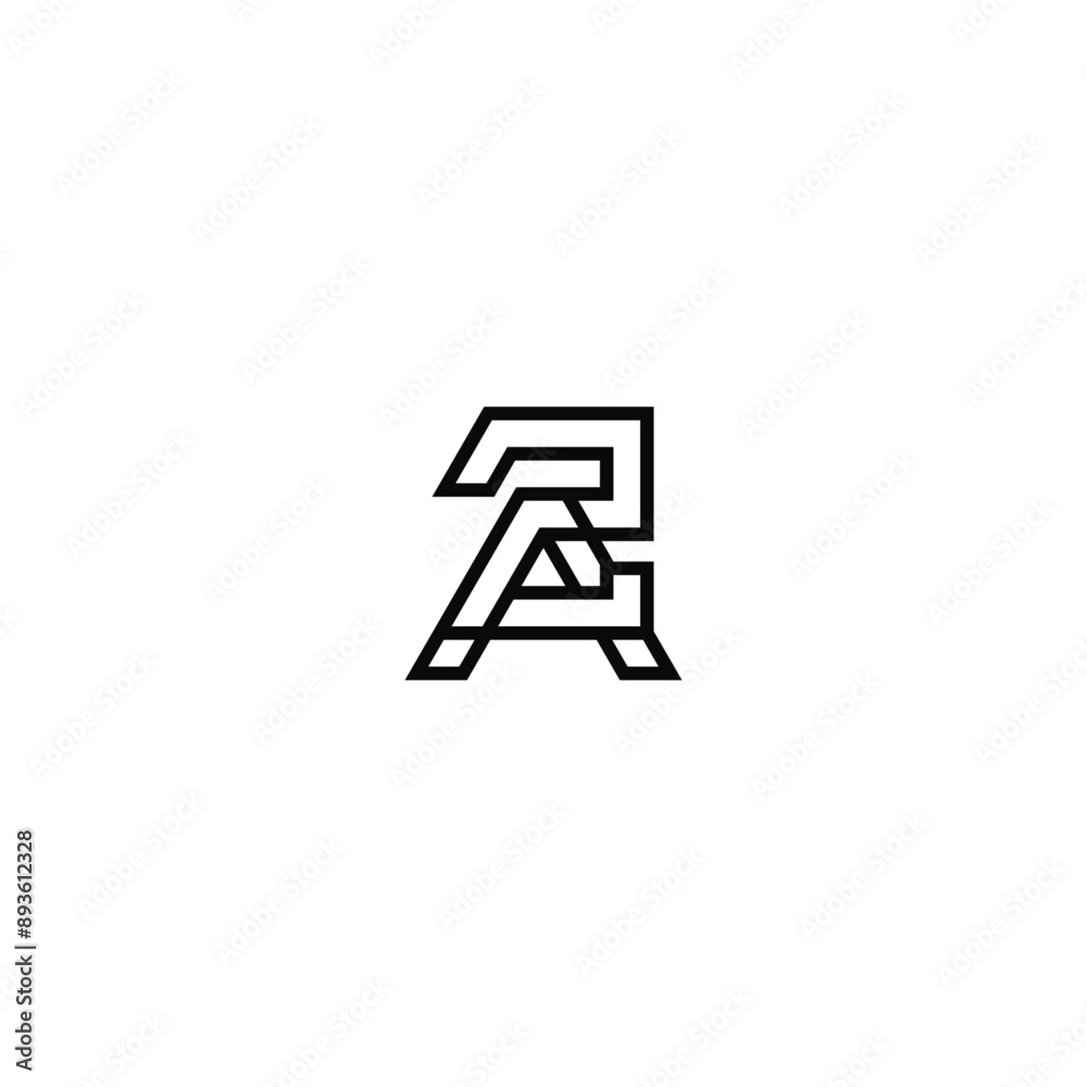 A letter and number 2 logo design combination. A letter and number 2 logo design combination.