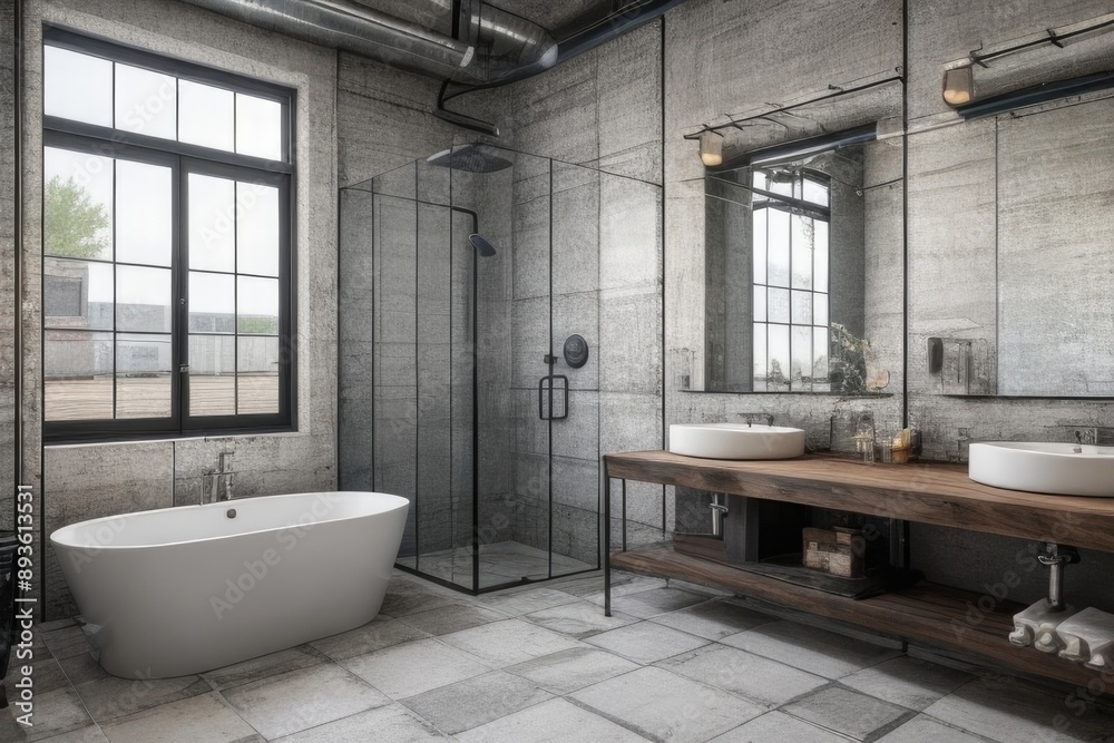 Industrial Bathroom Style Industrial Bathroom Style