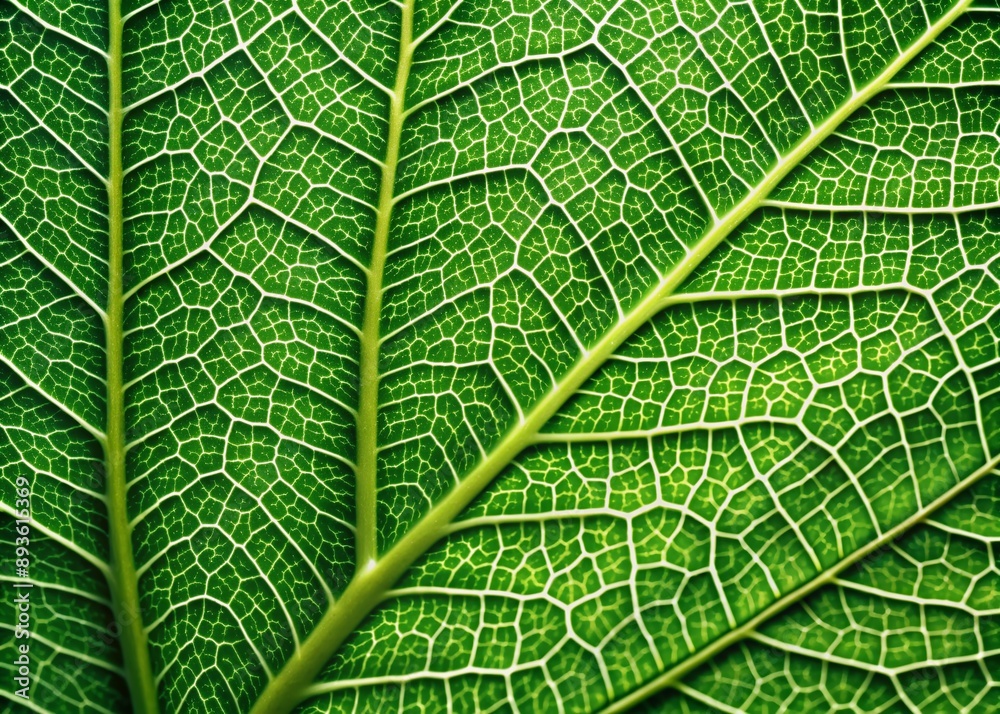 Delicate intricate patterns and veins adorn the gentle curves of a lush green leaf's surface, providing ample copyspace for creative text or design overlays. Delicate intricate patterns and veins adorn the gentle curves of a lush green leaf's surface, providing ample copyspace for creative text or design overlays.