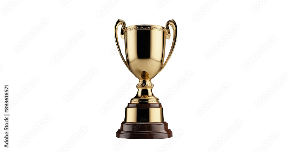 3D Render of Golden Trophy for Olympics Games Isolated