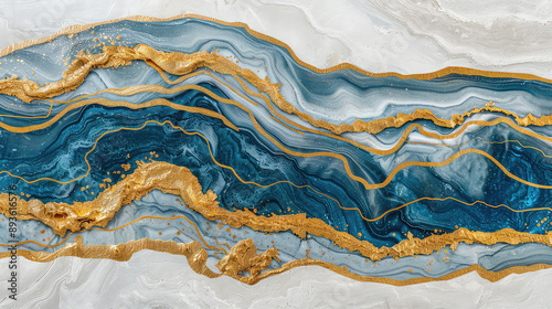 Wallpaper Mural Texture color abstract background pattern art paint liquid blue effect. Abstract texture design pattern color background gold mineral luxury ink nature wallpaper creative. Generative AI Torontodigital.ca