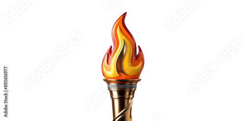 3D Render of Olympic torch Isolated on white