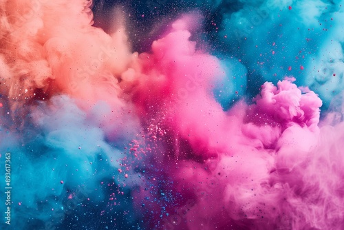 Colorful powder explosion splash background 