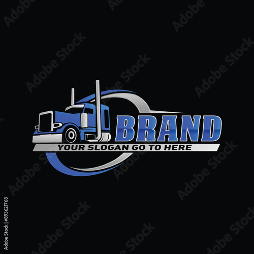 truck company logo design template
