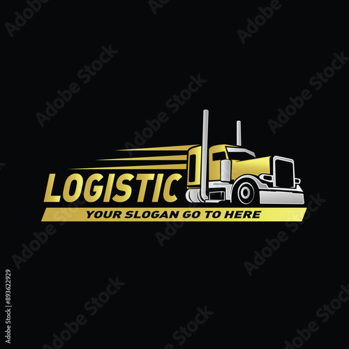 truck company logo design template