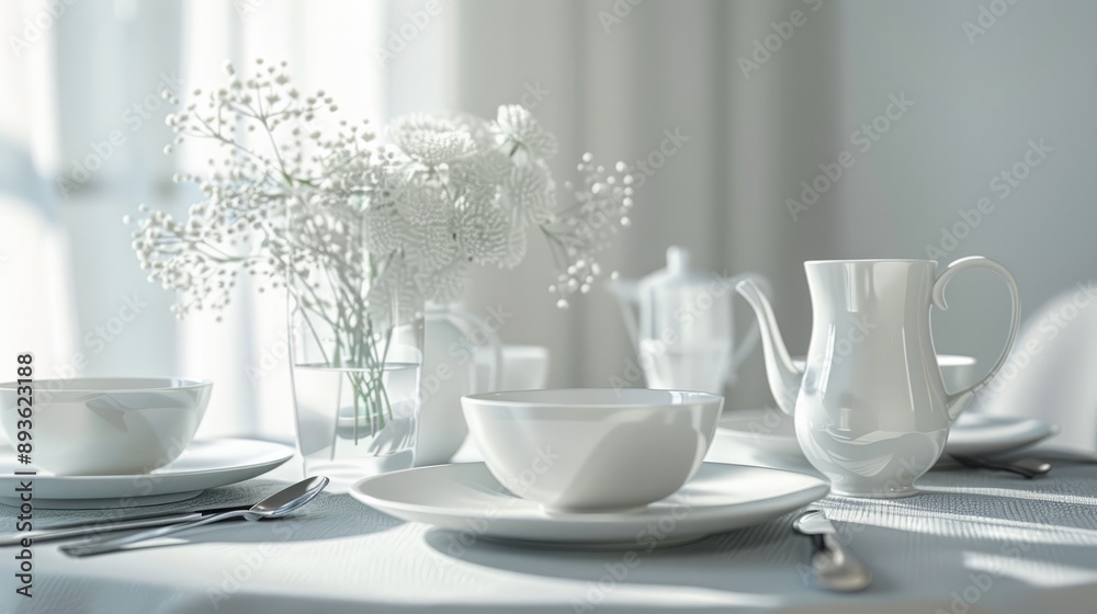 Elegant Table Setting in Pastel Colors Elegant Table Setting in Pastel Colors