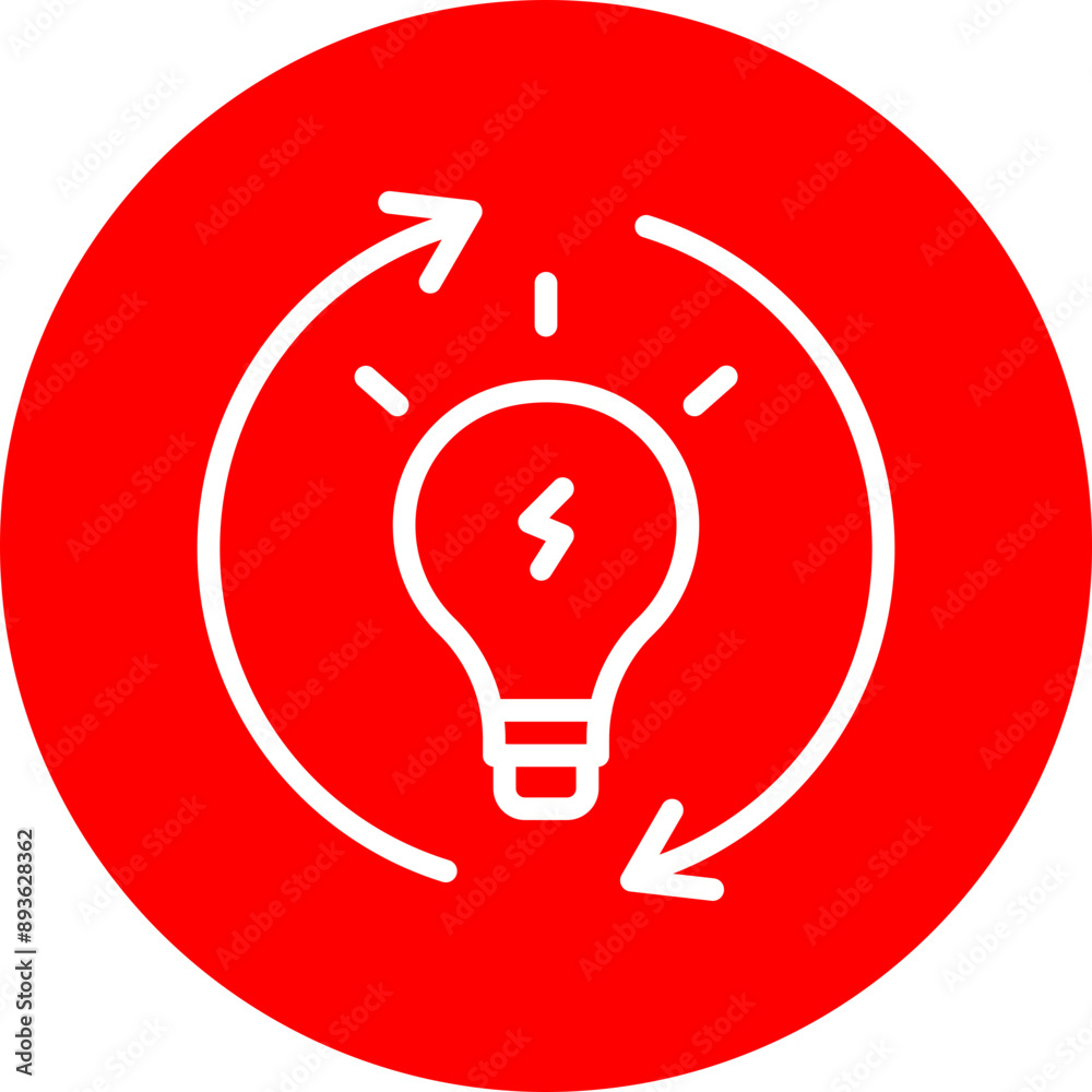 Energy Consumption Vector Line White Circle Red Energy Consumption Vector Line White Circle Red