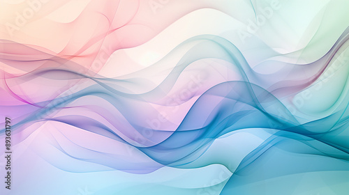 Elegant Minimalistic Gradient Waves in Soft Pastel Hues