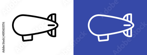 Airship icon logo sign set vector outline