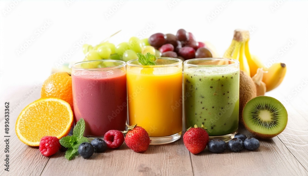 Fresh fruit smoothies. AI generated Fresh fruit smoothies. AI generated