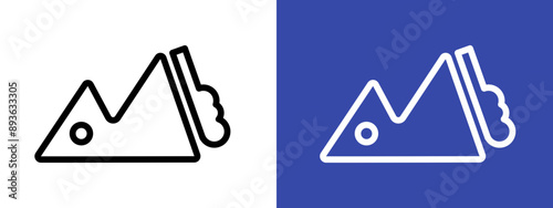 avalanche icon logo sign set vector outline