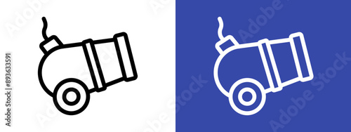 Cannon icon logo sign set vector outline