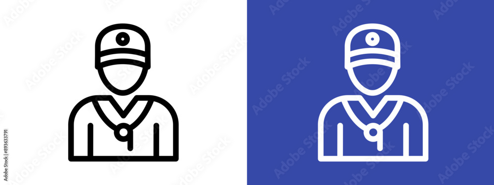 Obraz premium Coach icon logo sign set vector outline