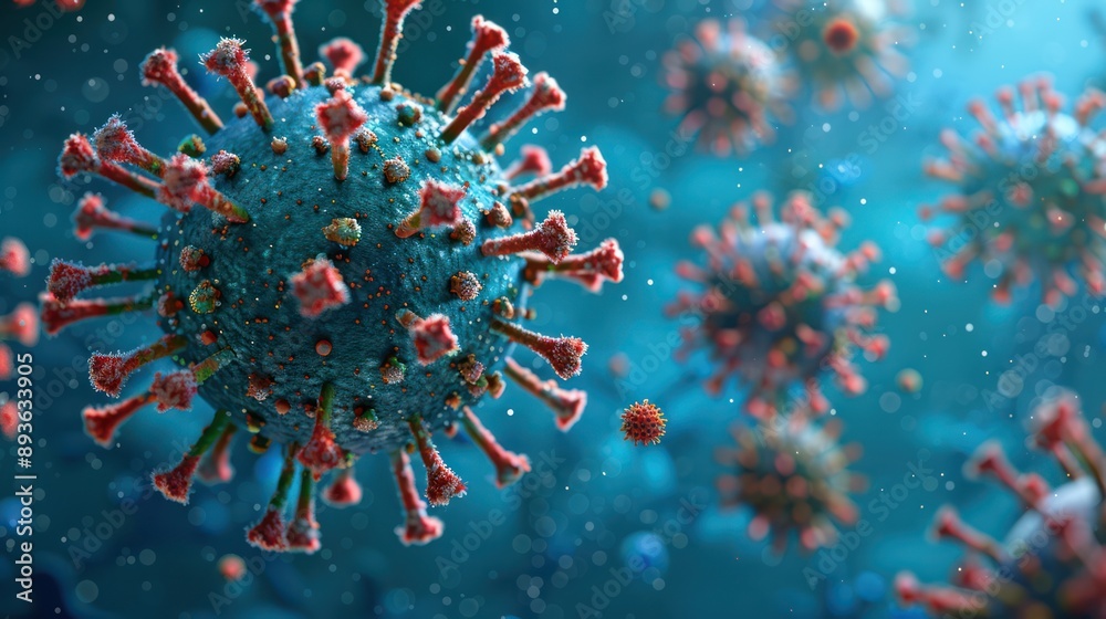 3d rendering of the corona virus 3d rendering of the corona virus