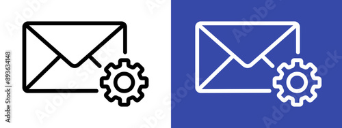 Email settings icon logo sign set vector outline