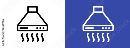 Extractor Hood icon logo sign set vector outline