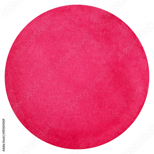 Watercolor circle shape wash. Hand drawn and painted on isolated background 