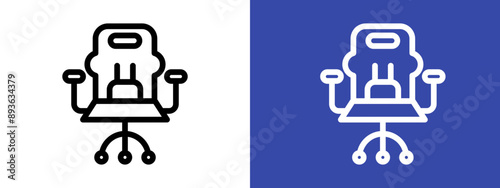 Gaming armchair icon logo sign set vector outline