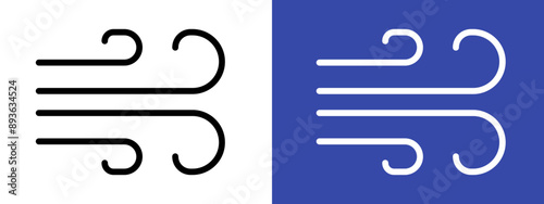 gust icon logo sign set vector outline