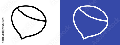 Hazelnut icon logo sign set vector outline