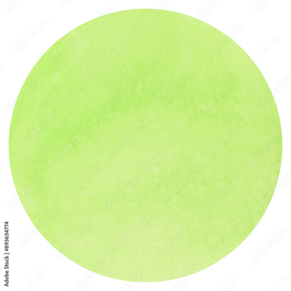 Watercolor light green circle shape wash. Hand drawn and painted on isolated background Watercolor light green circle shape wash. Hand drawn and painted on isolated background