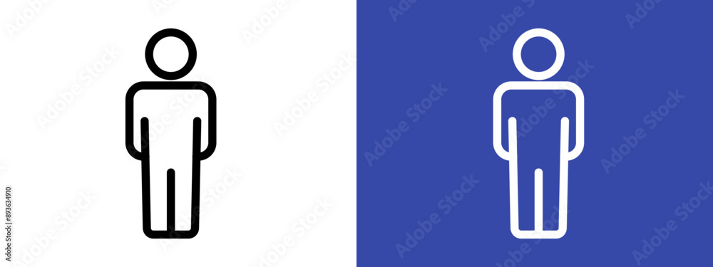 Man icon logo sign set vector outline