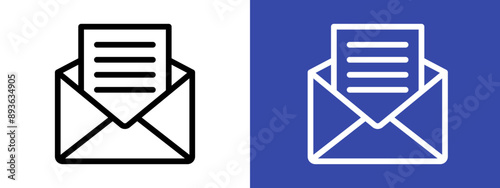 Mail message icon logo sign set vector outline