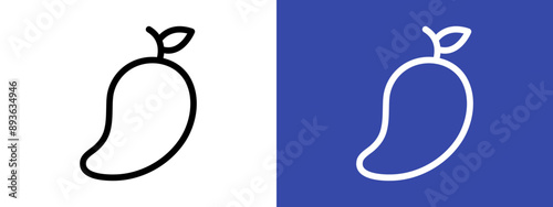 Mango icon logo sign set vector outline