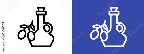 Olive oil icon logo sign set vector outline