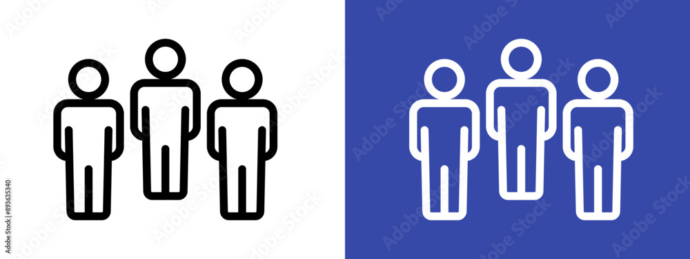 People icon logo sign set vector outline People icon logo sign set vector outline