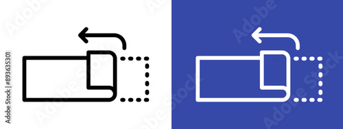 peel off sticker icon logo sign set vector outline