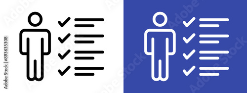 Personal Assessment icon logo sign set vector outline