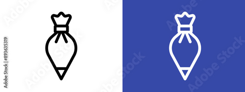 Pastry bag icon logo sign set vector outline