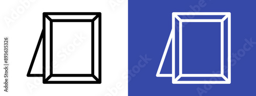 Photo frame icon logo sign set vector outline