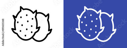 pitaya icon logo sign set vector outline