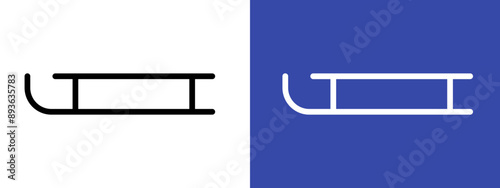 Sled icon logo sign set vector outline