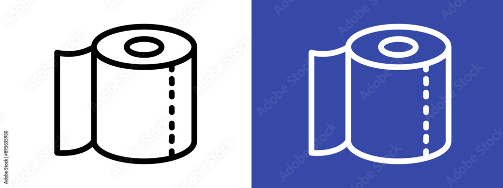 toilet tissue paper roll icon logo sign set vector outline toilet tissue paper roll icon logo sign set vector outline