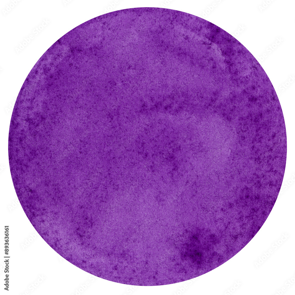 Circle Round Shape Cobalt Violet Reddish Purple Watercolor Textured Brush Stroke, Text Space Hand Painted Circle Round Shape Cobalt Violet Reddish Purple Watercolor Textured Brush Stroke, Text Space Hand Painted